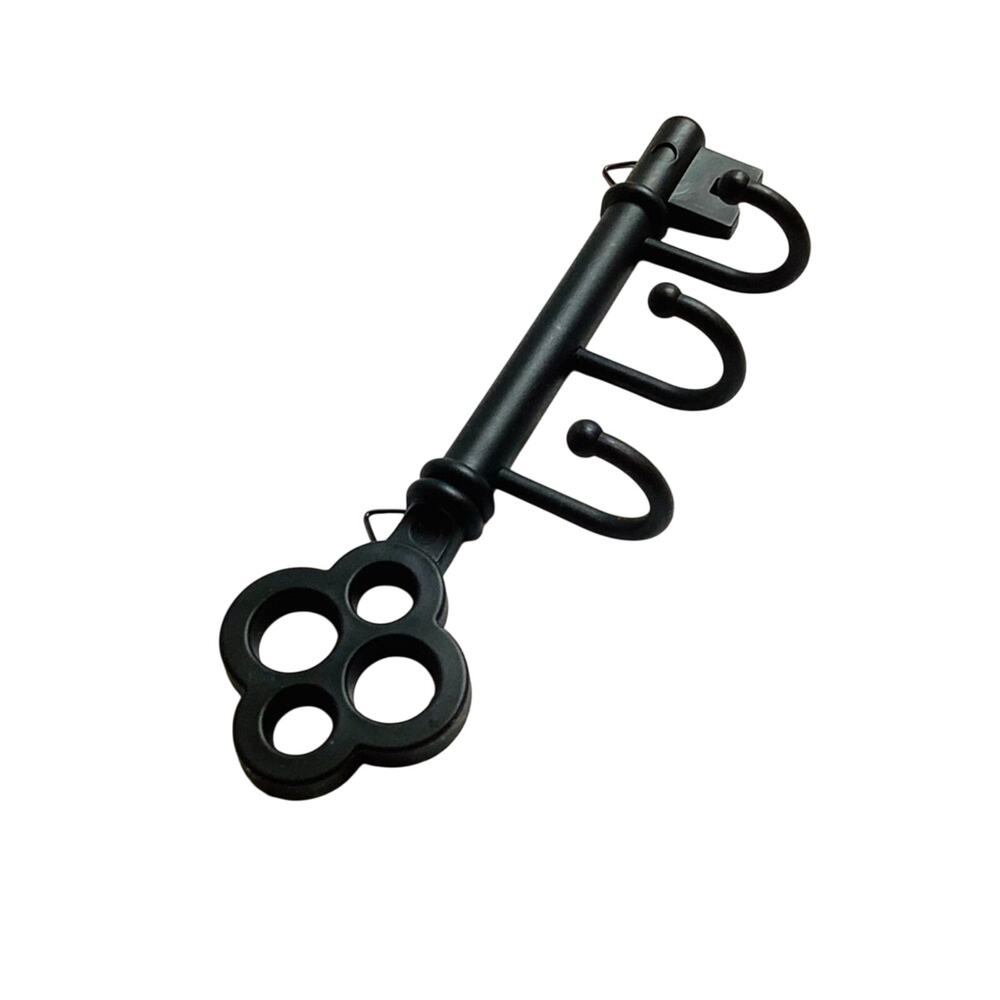 Classic Key Design Wall Mounted Hook Rack with 3 Hooks - Picture 2 of 4